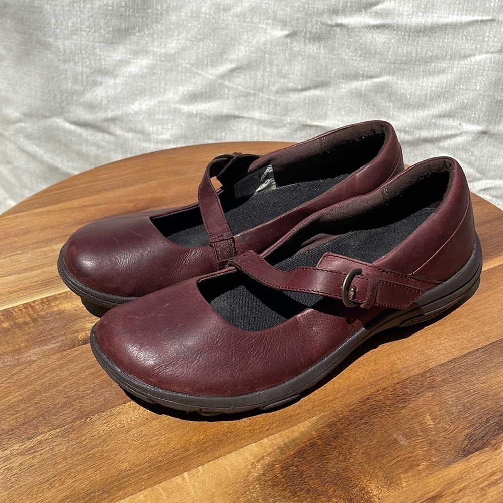 Merrell Mary Jane Flats in Deep Burgundy